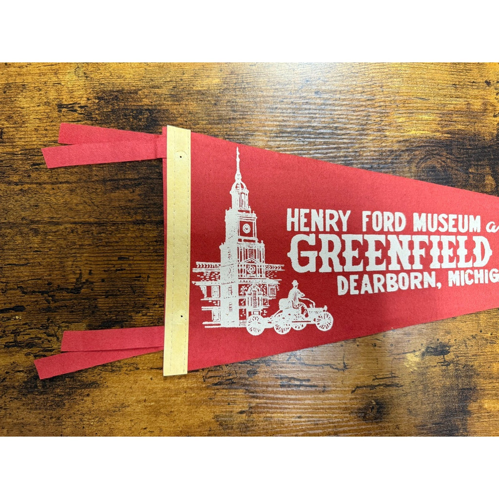 Vintage Henry Ford Museum and Greenfield Village Dearborn, Michigan pennant