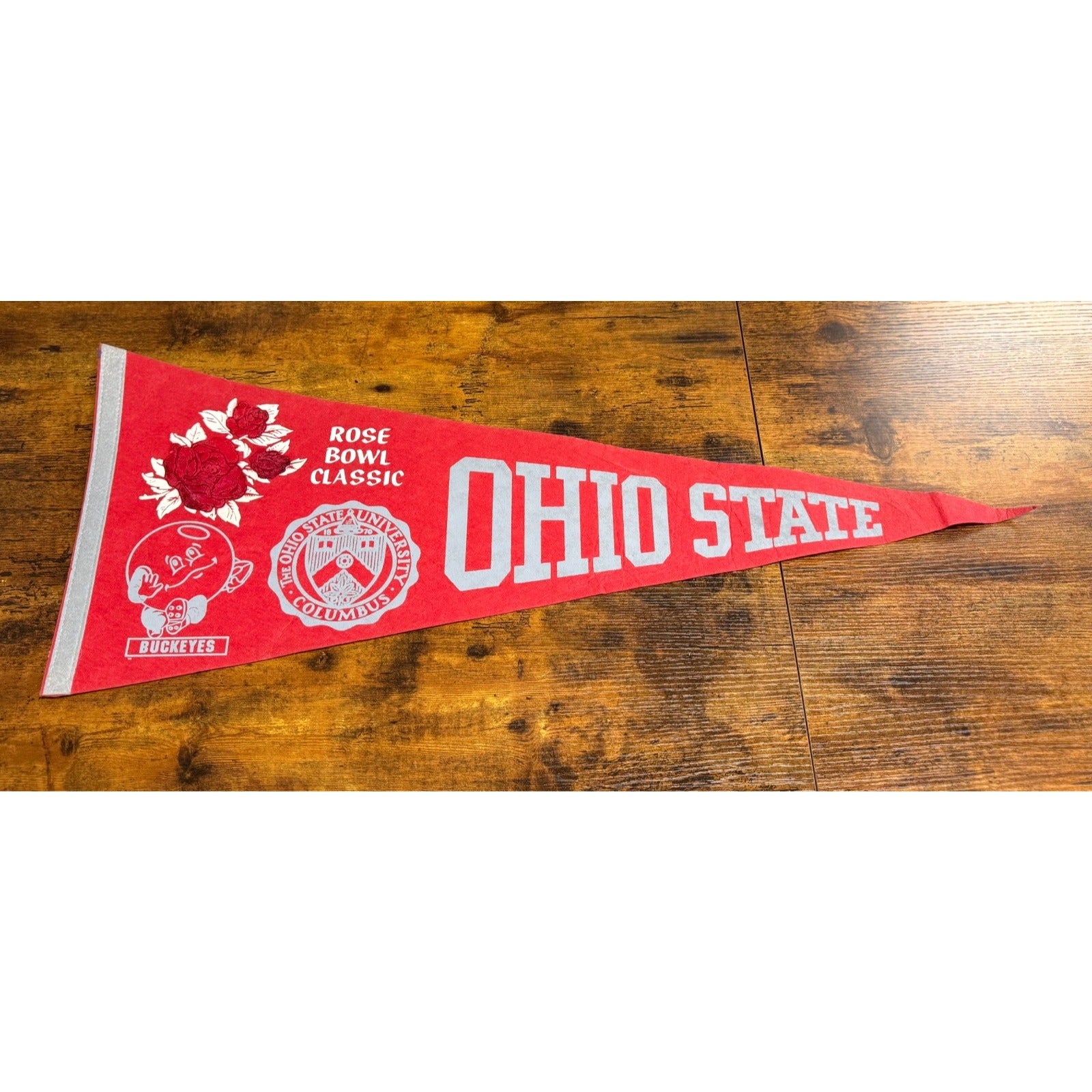 Vintage Ohio State University Buckeyes Rose Bowl Classic pennant