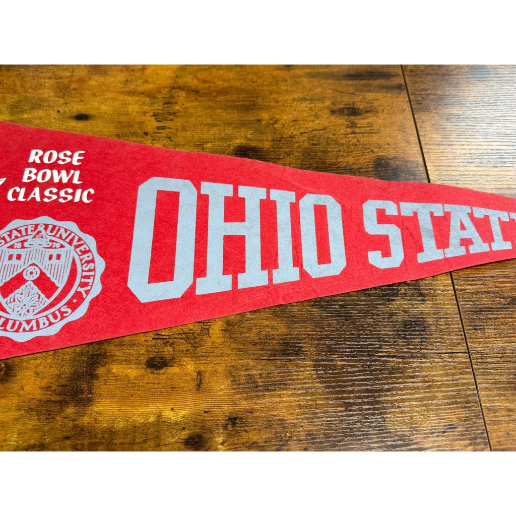 Vintage Ohio State University Buckeyes Rose Bowl Classic pennant