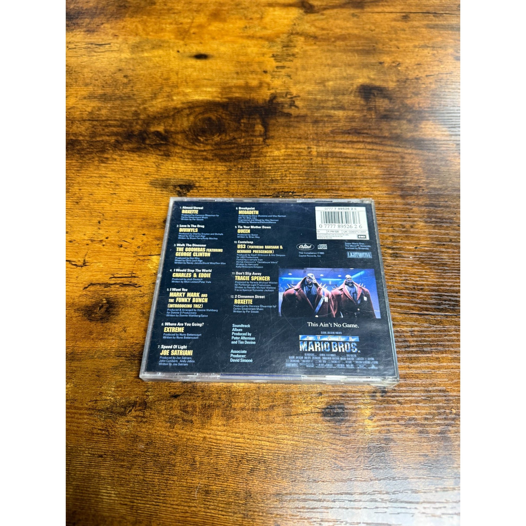 Vintage Super Mario Bros. Original Motion Picture Soundtrack CD 1993
