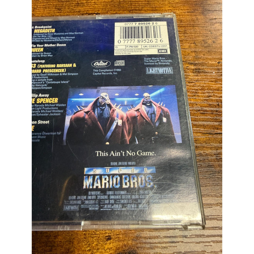 Vintage Super Mario Bros. Original Motion Picture Soundtrack CD 1993