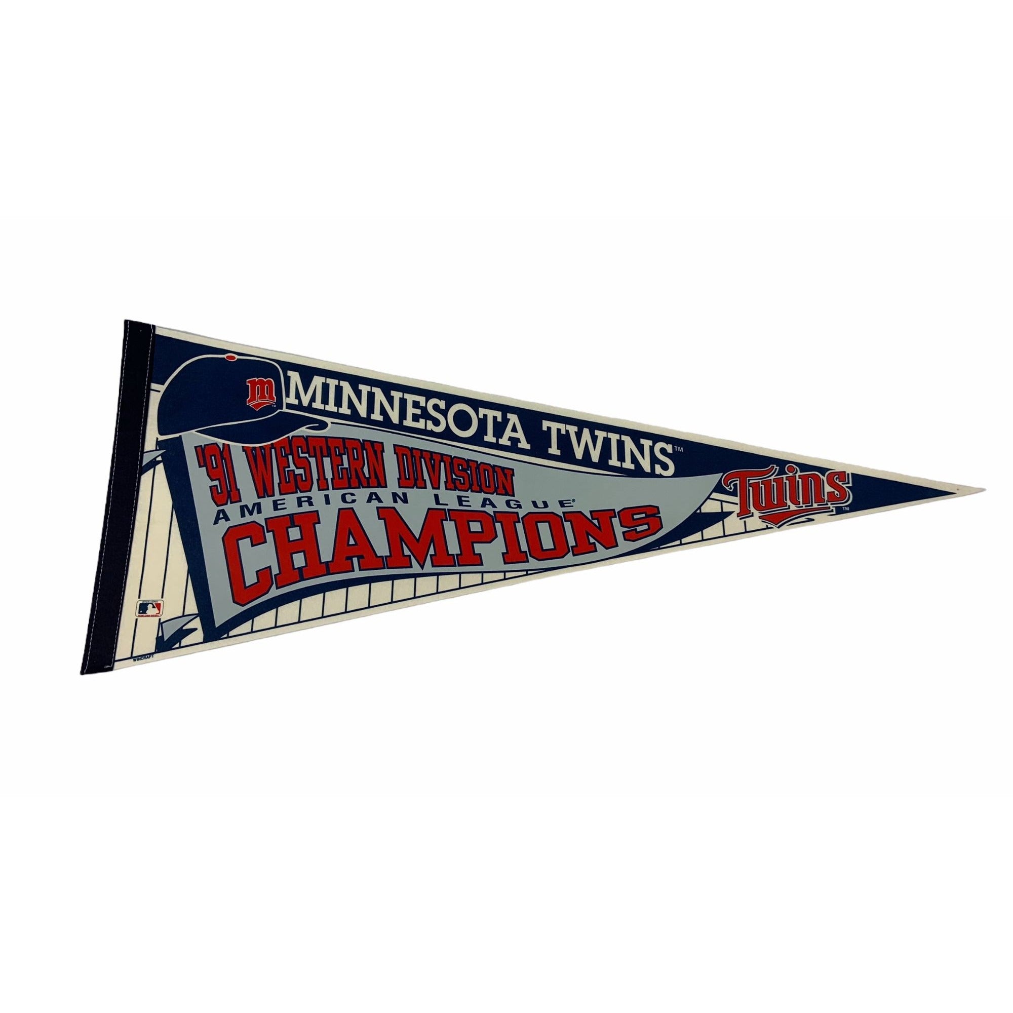Vintage Minnesota Twins 1991 Western Division American League Champions pennant