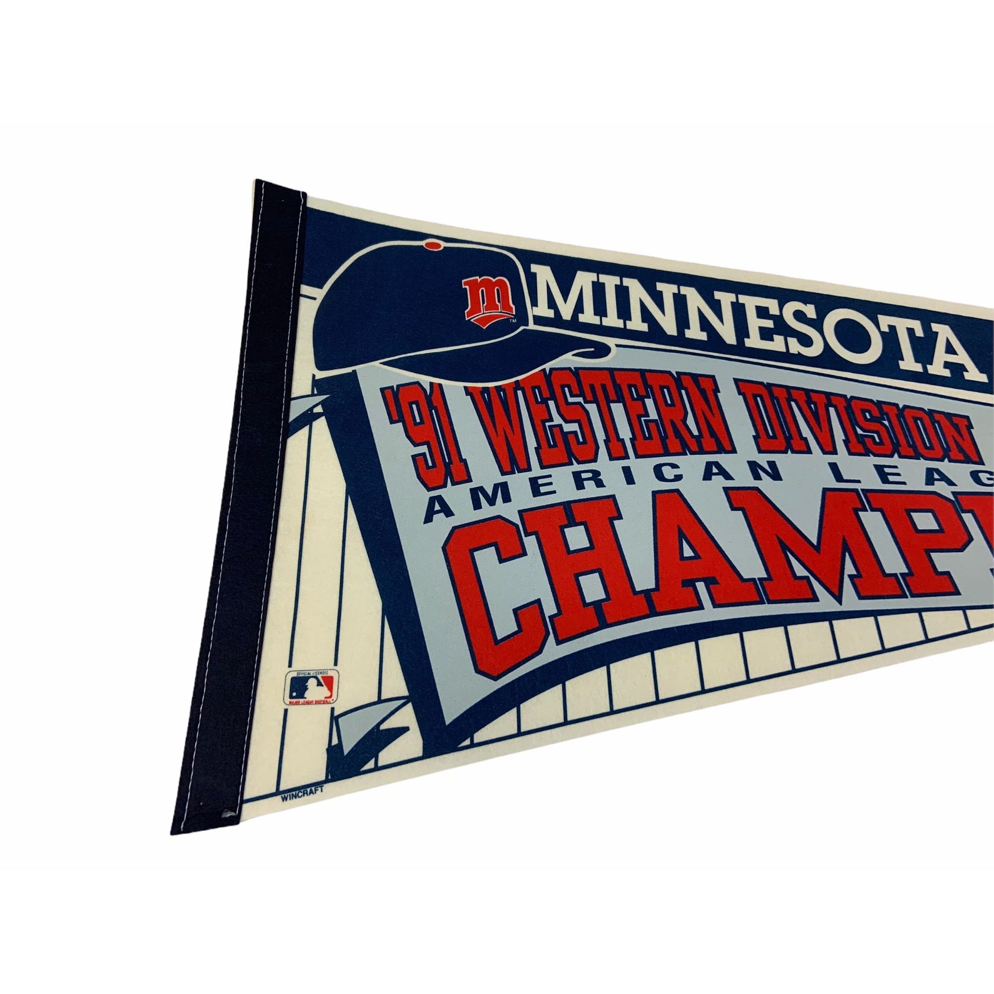 Vintage Minnesota Twins 1991 Western Division American League Champions pennant