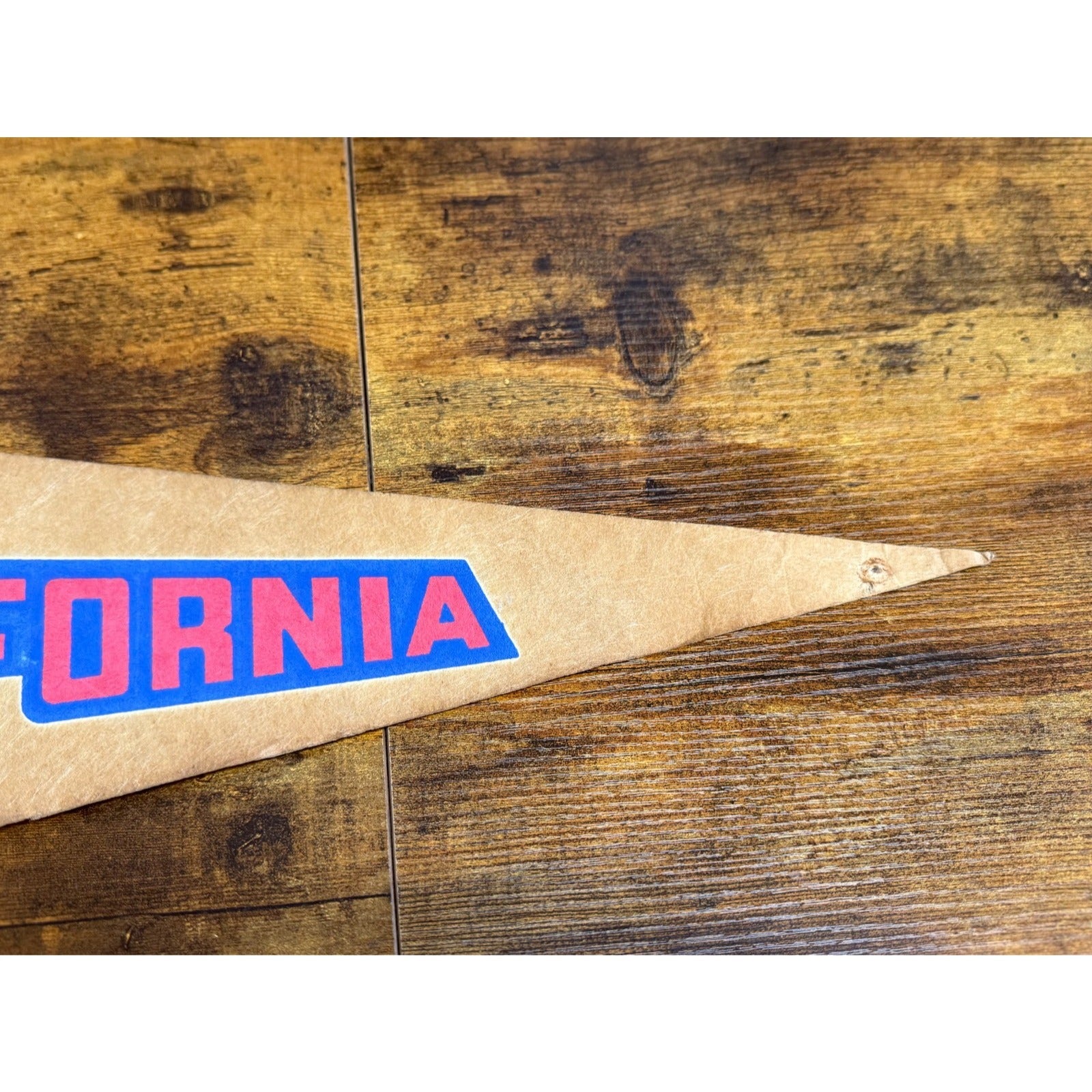 Vintage MLB California Angels pennant aged