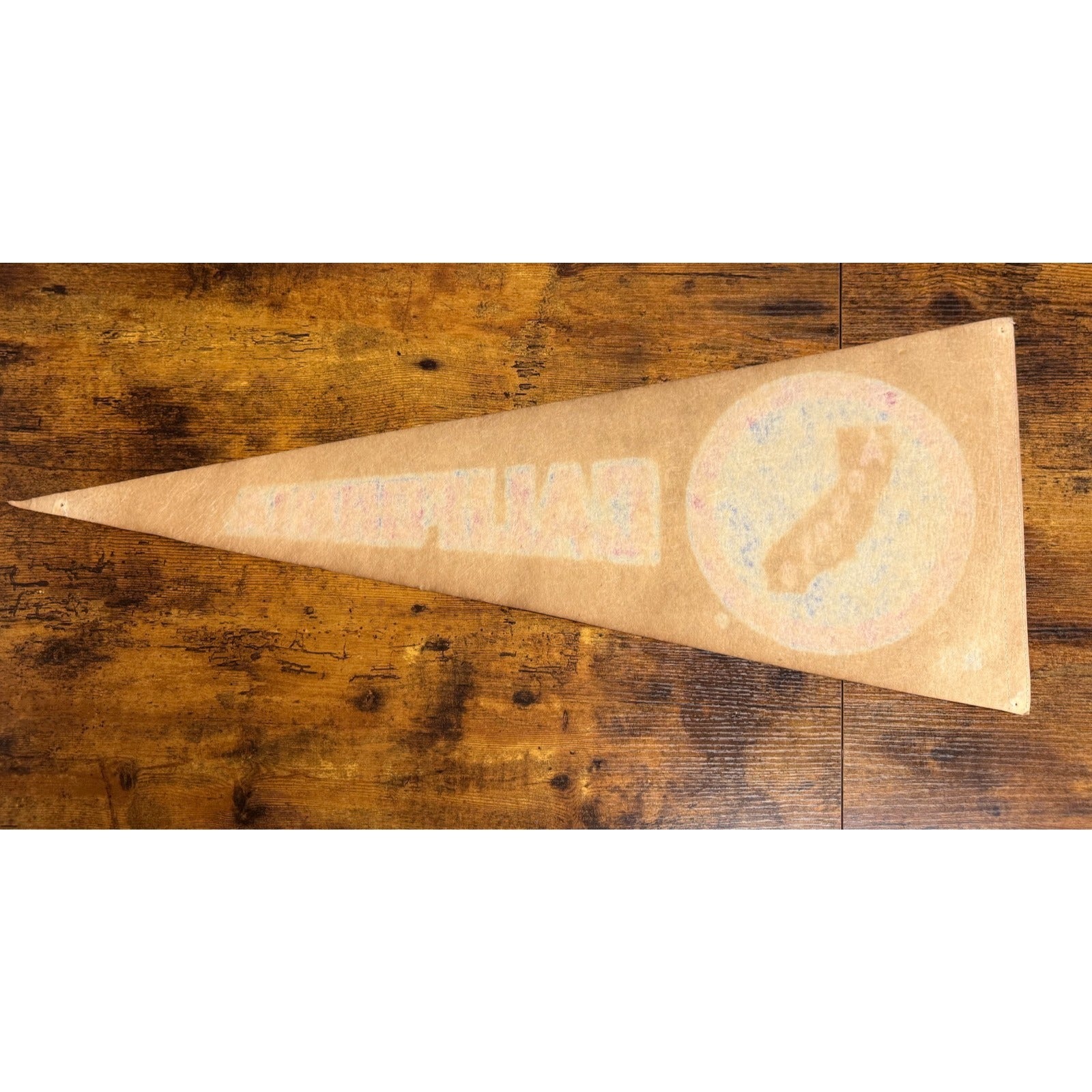 Vintage MLB California Angels pennant aged