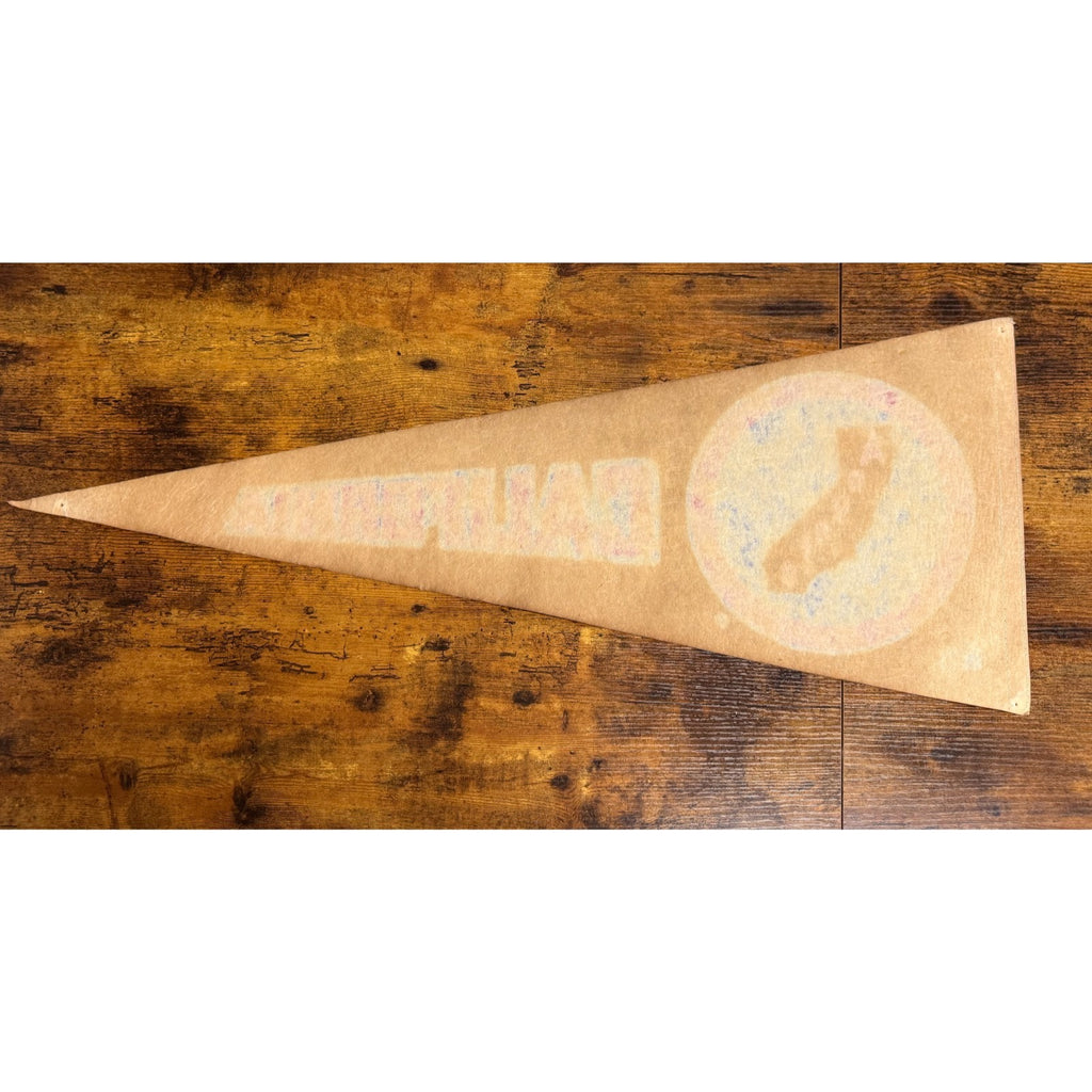 Vintage MLB California Angels pennant aged