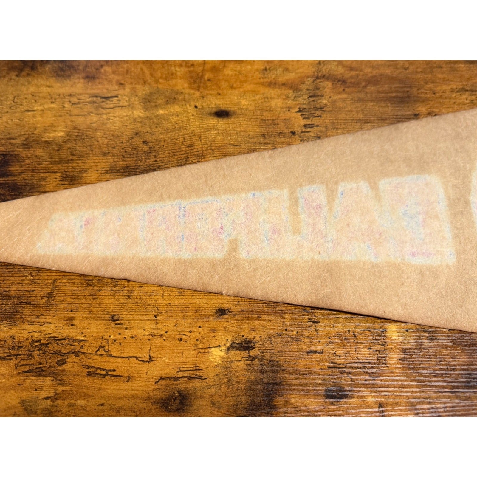 Vintage MLB California Angels pennant aged