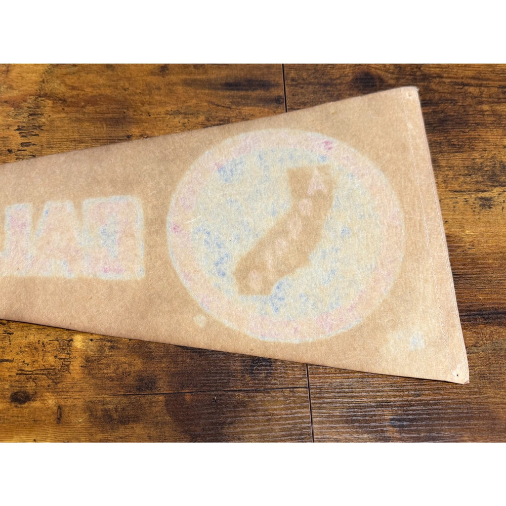 Vintage MLB California Angels pennant aged