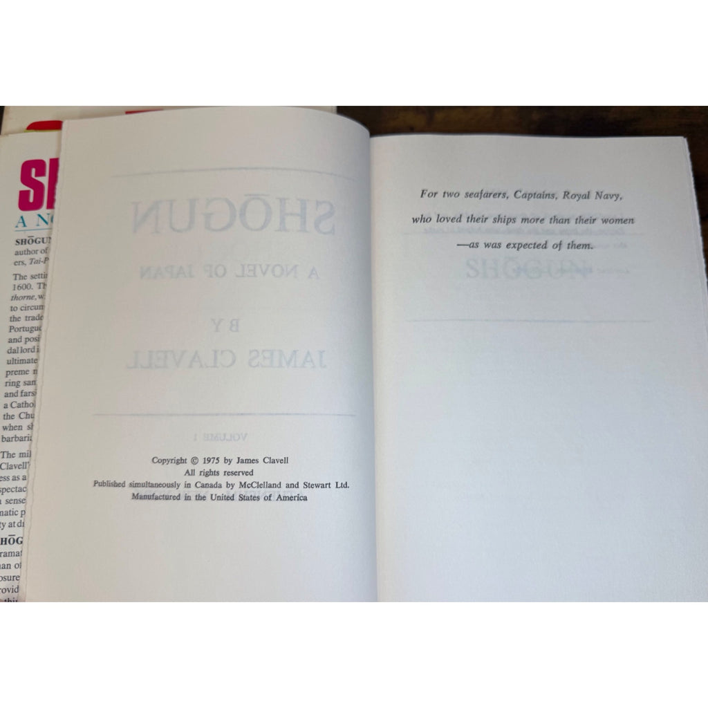 Shogun By James Clavell Hardcover 2 Volume Set With Dust Jackets