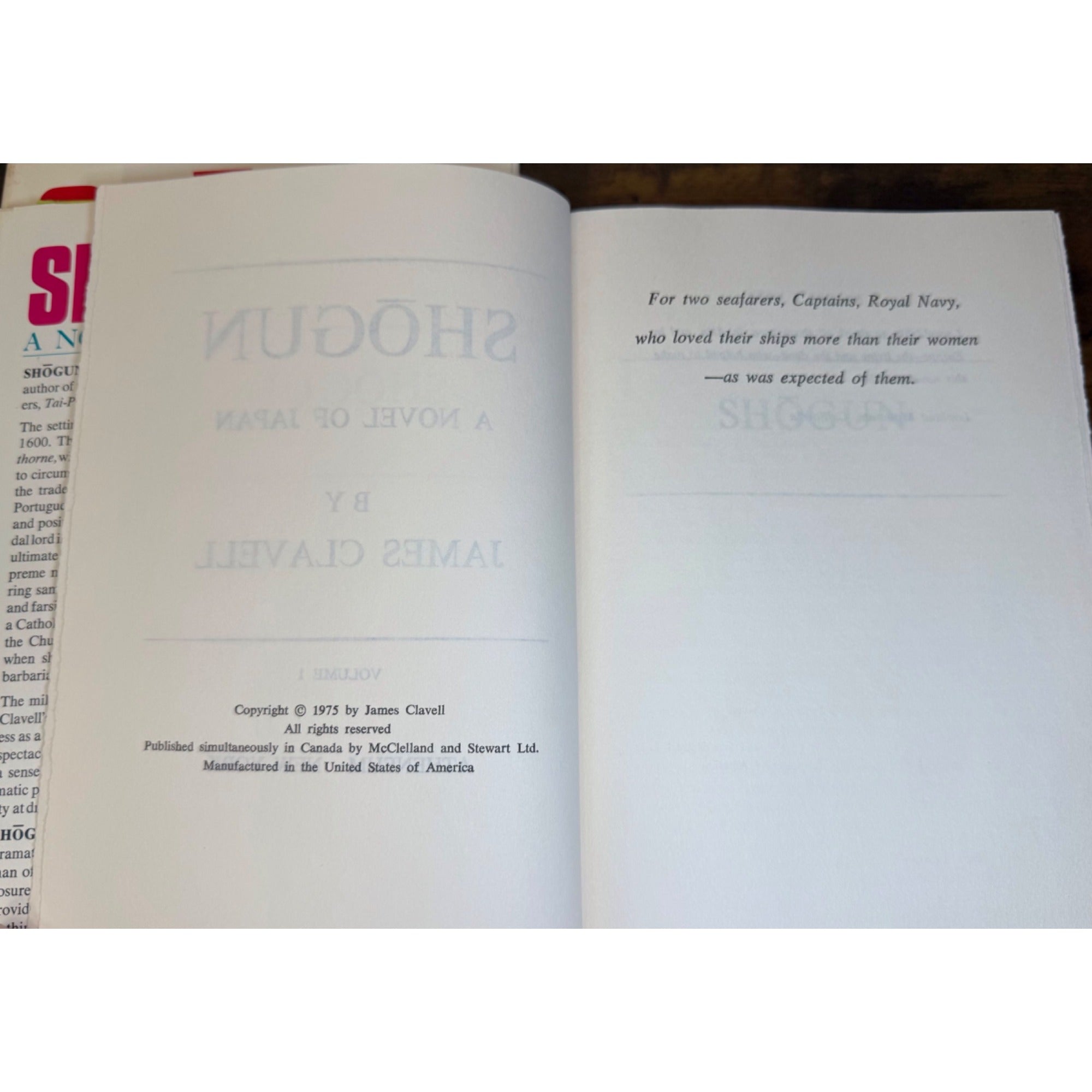 Shogun By James Clavell Hardcover 2 Volume Set With Dust Jackets