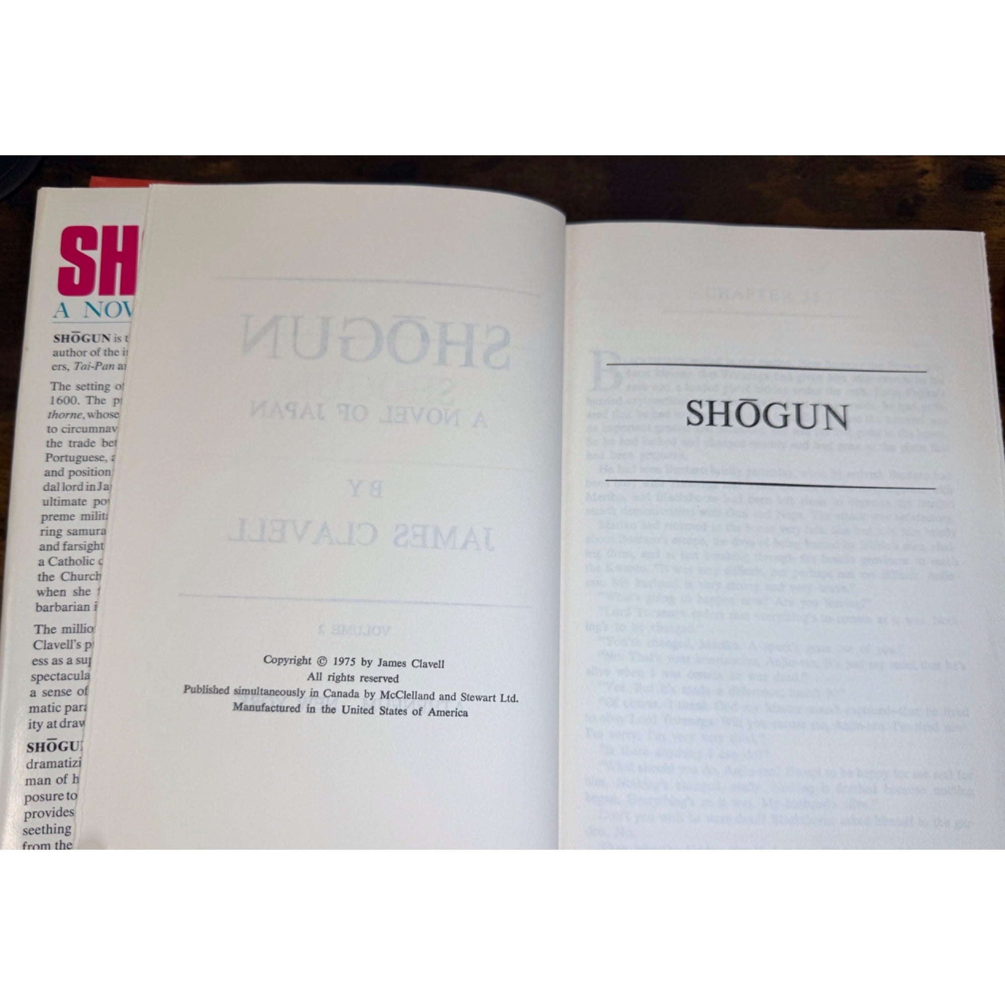 Shogun By James Clavell Hardcover 2 Volume Set With Dust Jackets