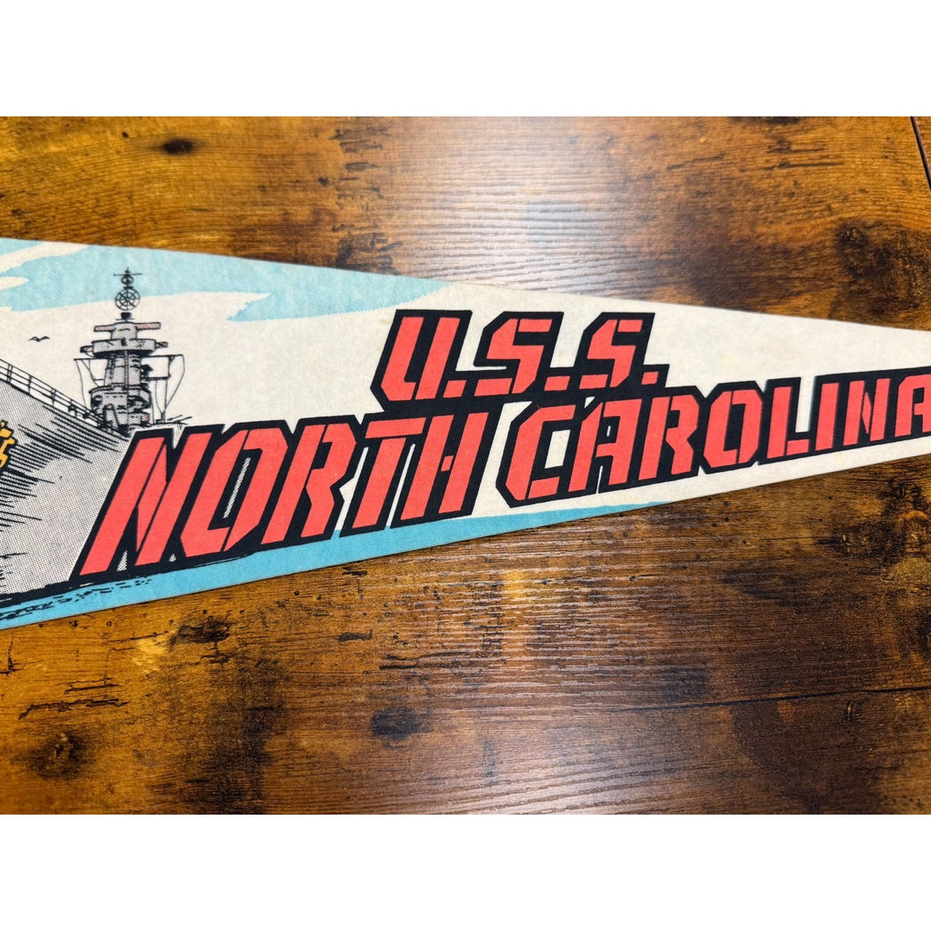 Vintage U.S.S. North Carolina pennant