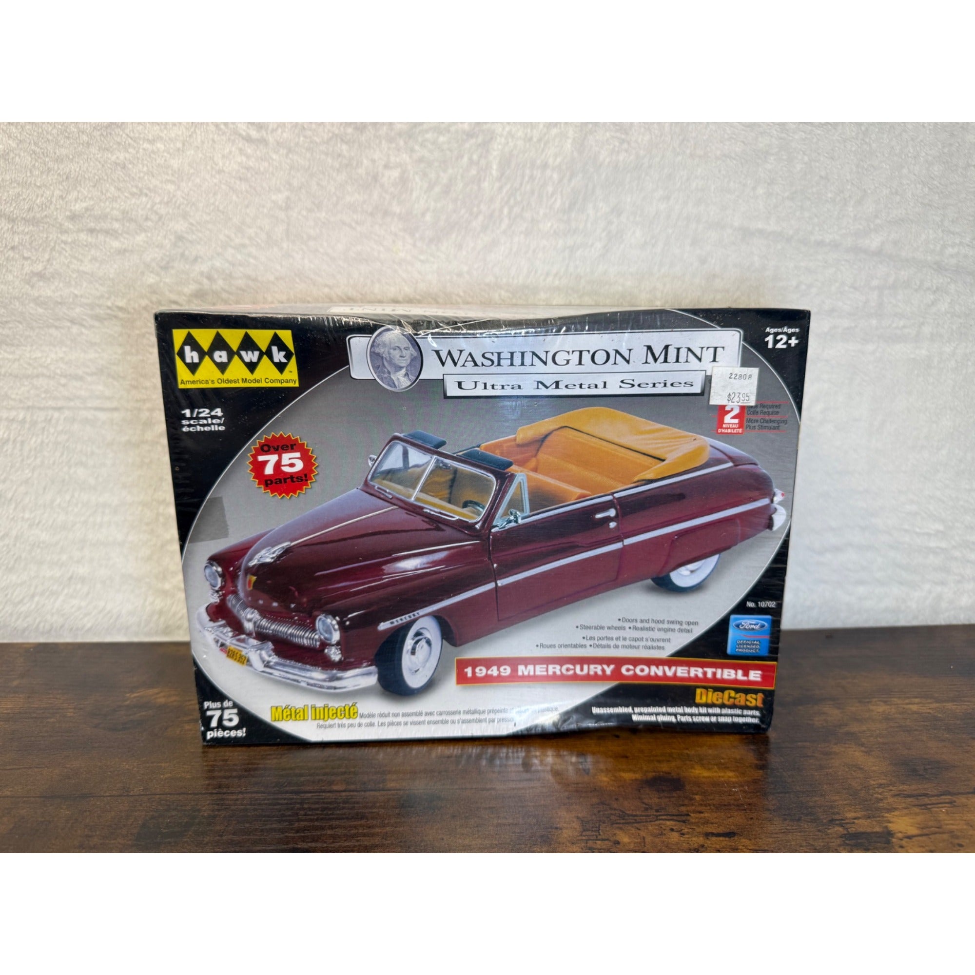 Washington Mint 1949 Mercury Convertible 1/24 Scale Diecast Model Kit Ages 12+