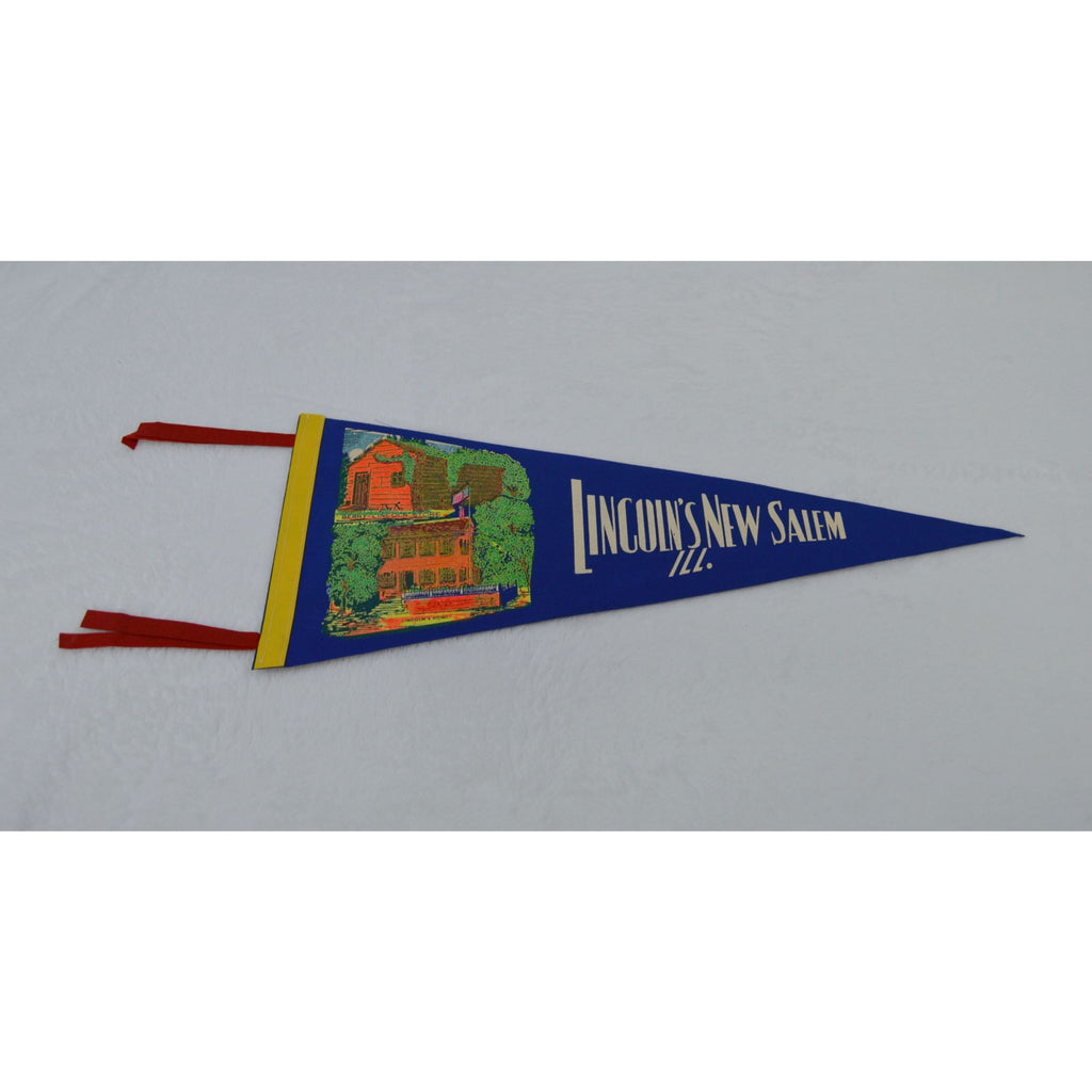 Vintage Lincoln's New Salem, Illinois pennant