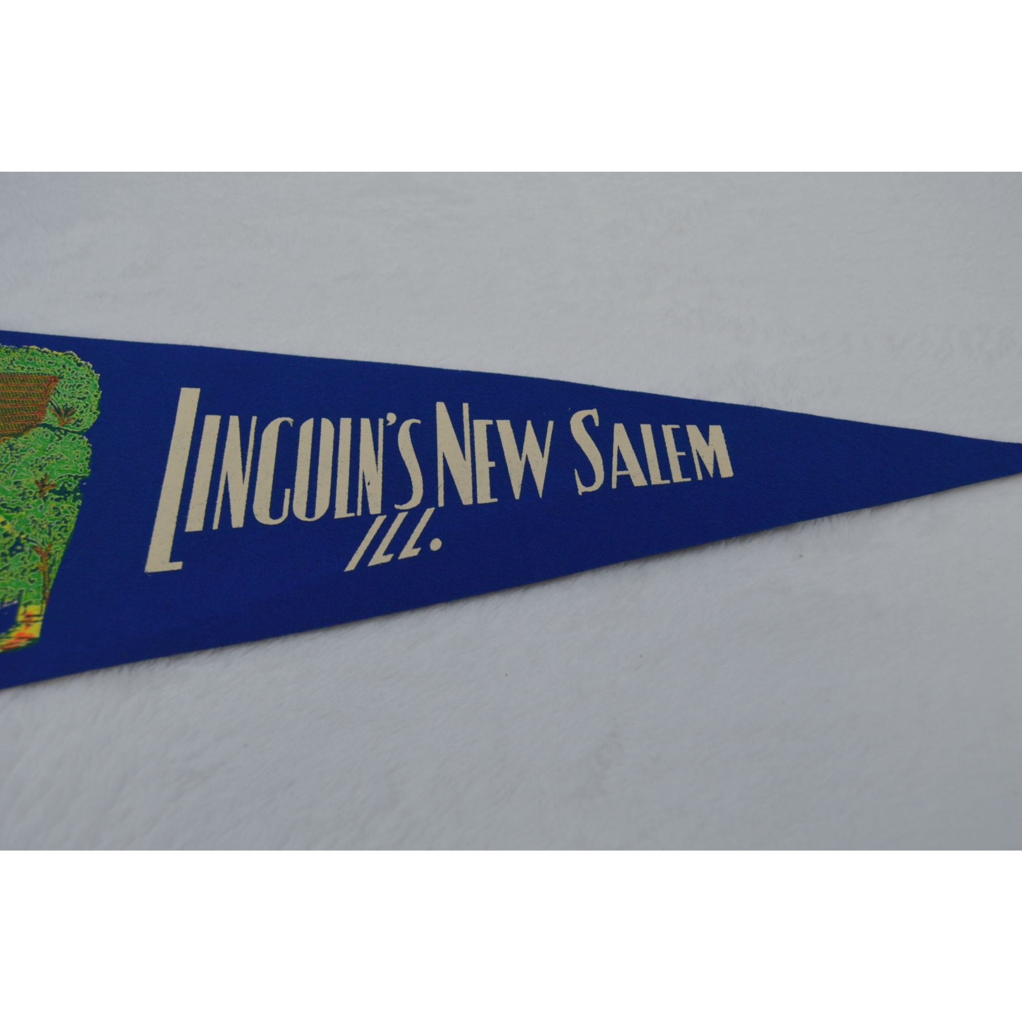 Vintage Lincoln's New Salem, Illinois pennant