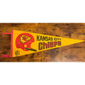 Vintage NFL Kansas City Chiefs pennant single bar helmet