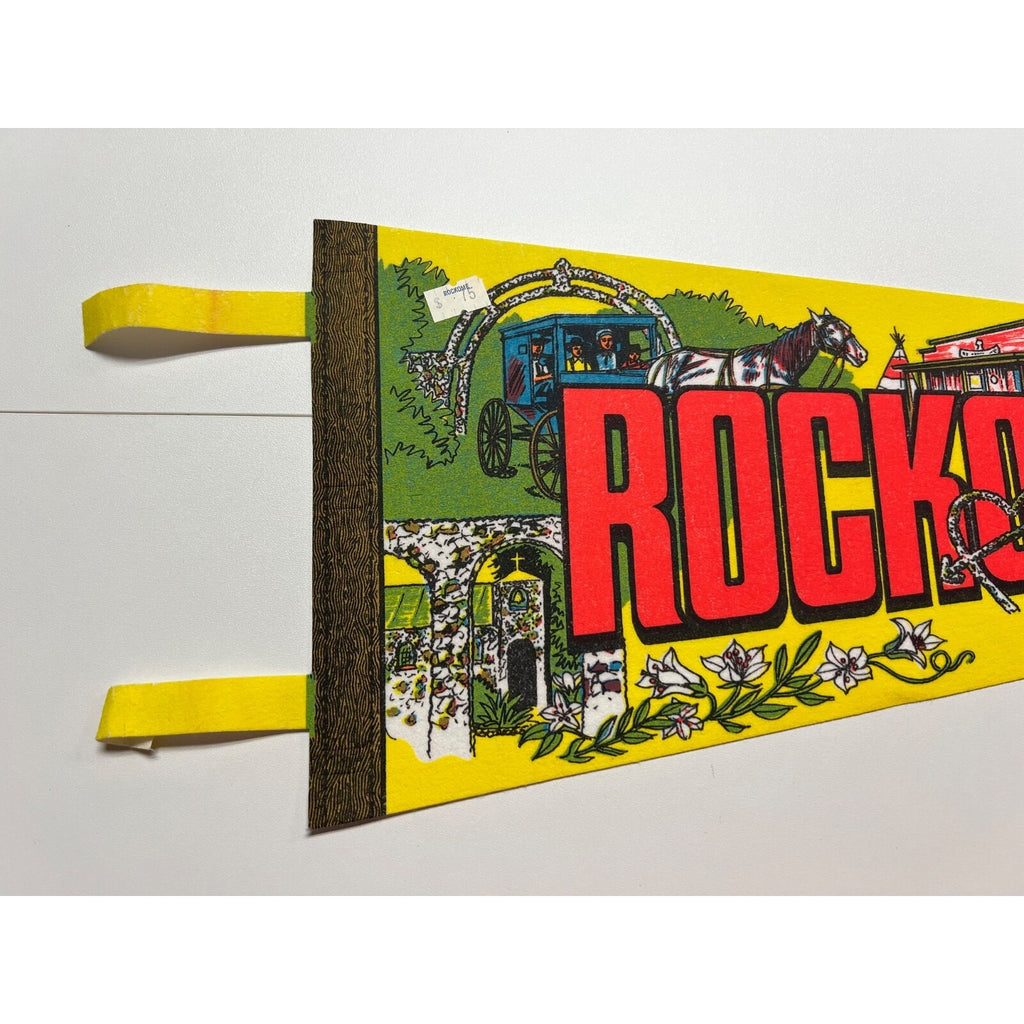Vintage Rockome Gardens Arcola, Illinois pennant