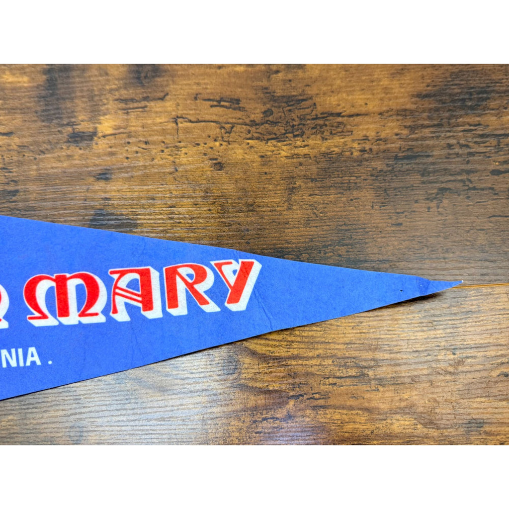 Vintage R.M.S. Queen Mary Pennant Long Beach California 29.5 inches