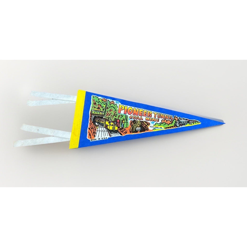 Vintage Pioneer Tunnel Coal Mine souvenir pennant