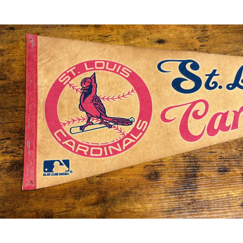 Vintage MLB St. Louis Cardinals pennant aged
