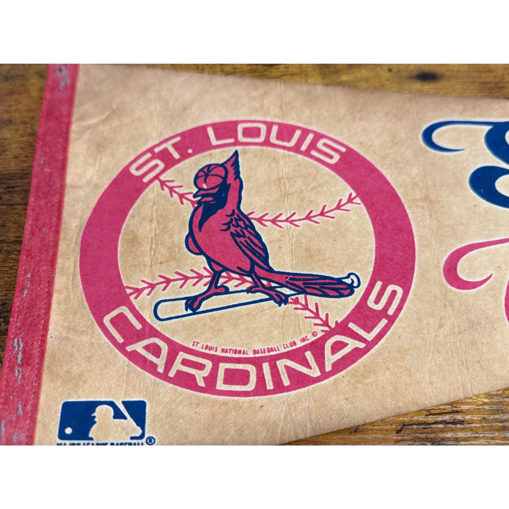 Vintage MLB St. Louis Cardinals pennant aged