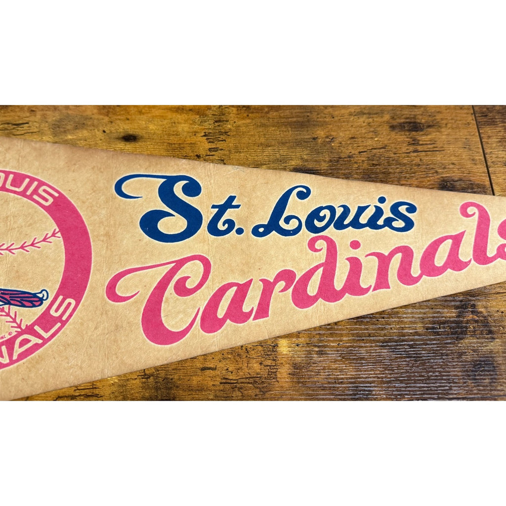 Vintage MLB St. Louis Cardinals pennant aged