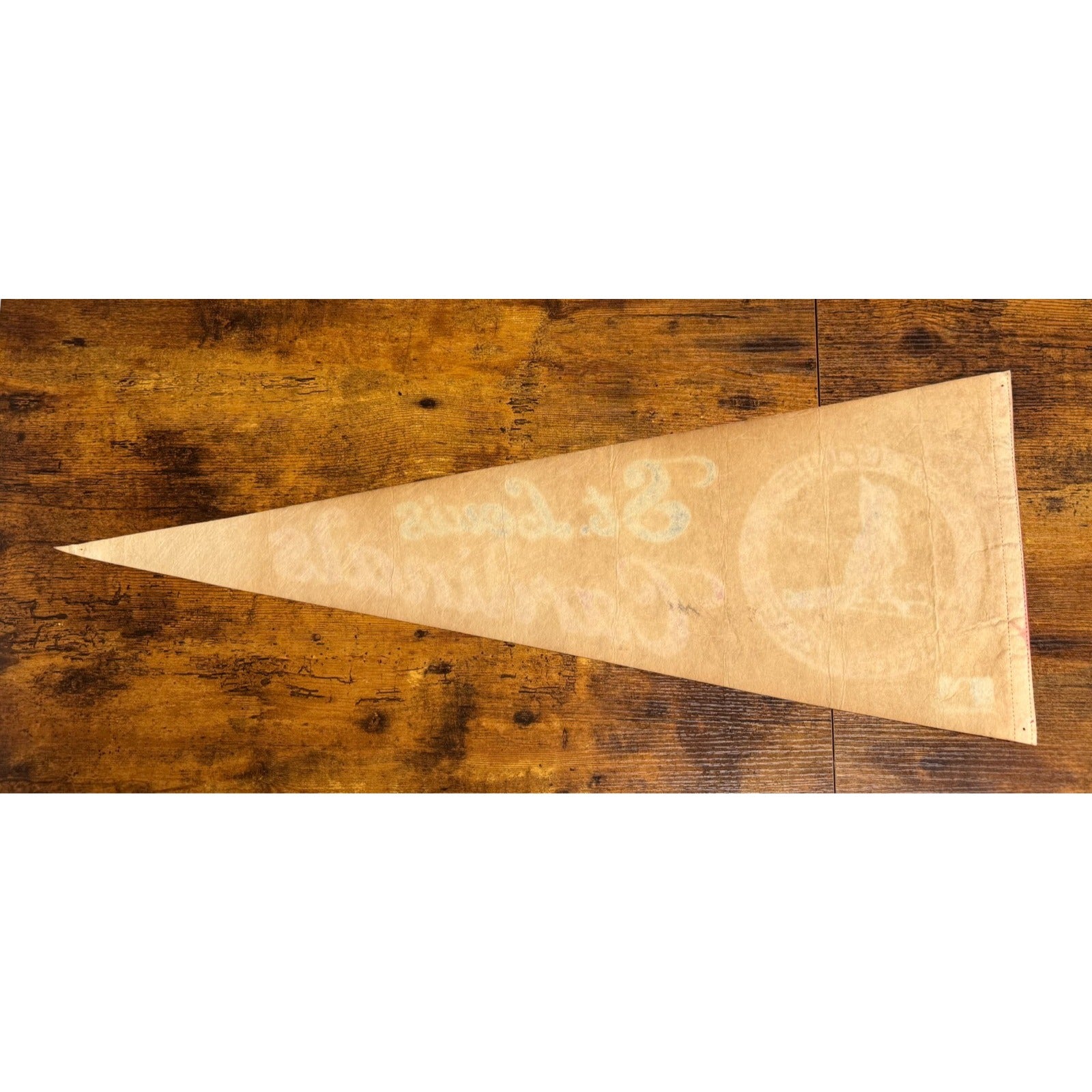 Vintage MLB St. Louis Cardinals pennant aged