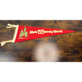 Vintage Walt Disney World Red Felt Pennant With Castle Graphic