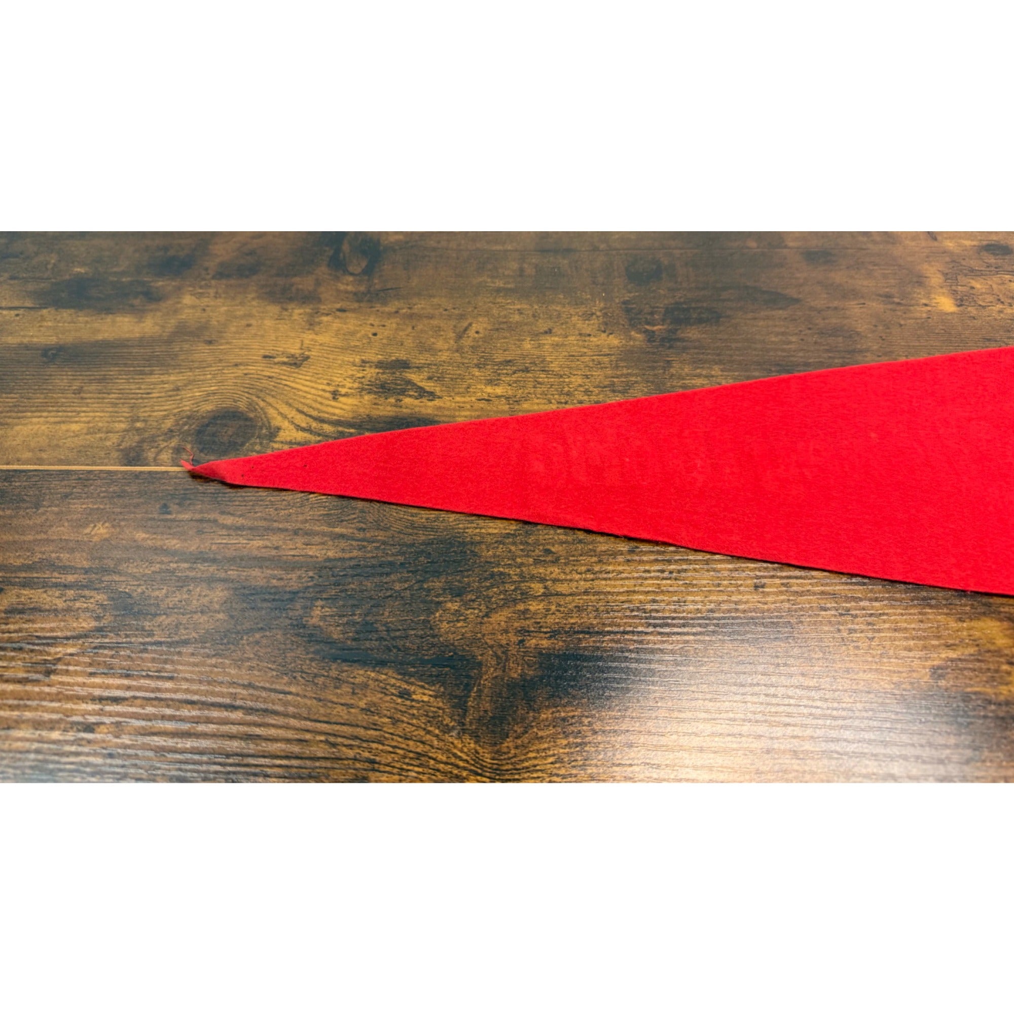 Vintage Walt Disney World Red Felt Pennant With Castle Graphic