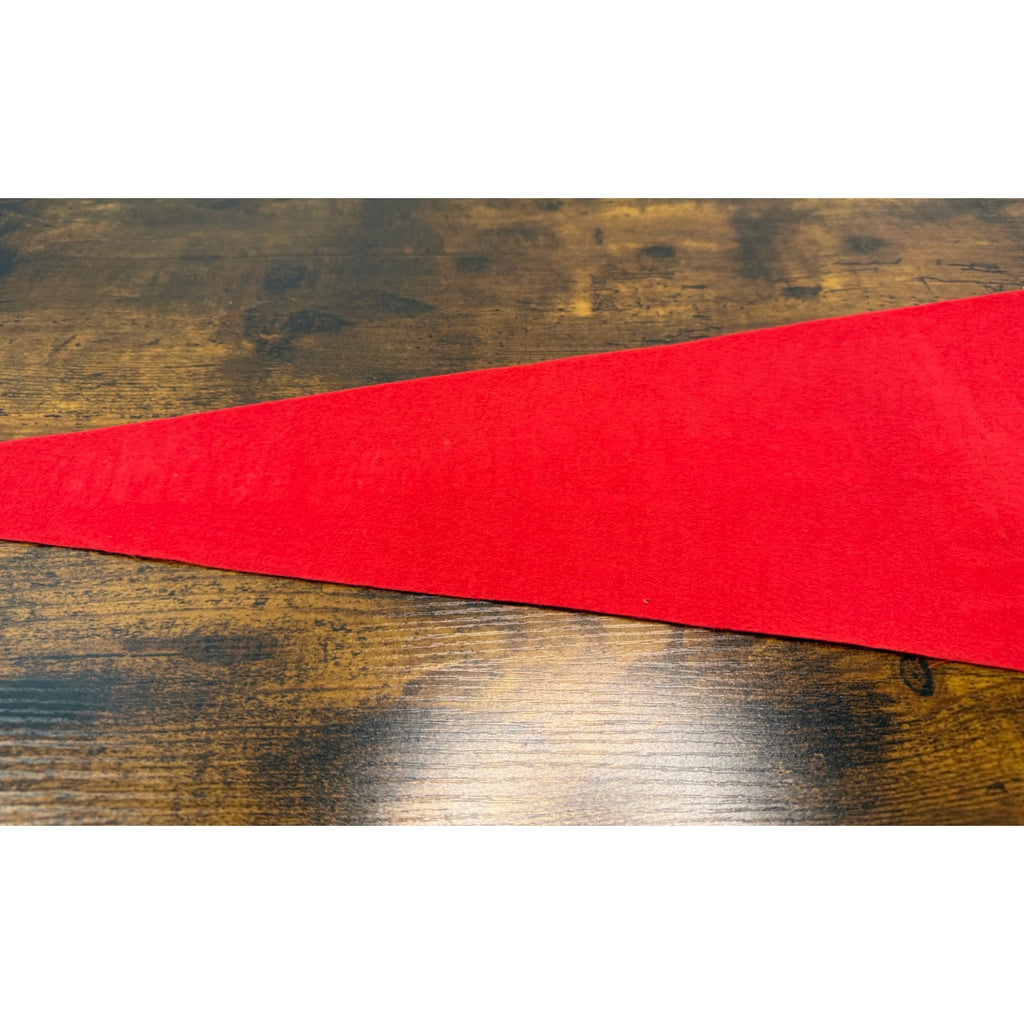 Vintage Walt Disney World Red Felt Pennant With Castle Graphic