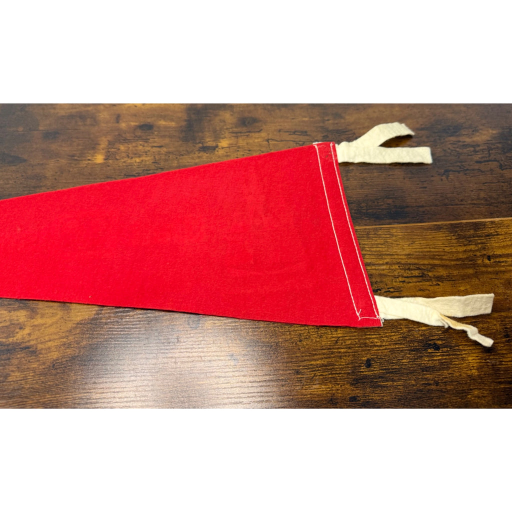 Vintage Walt Disney World Red Felt Pennant With Castle Graphic