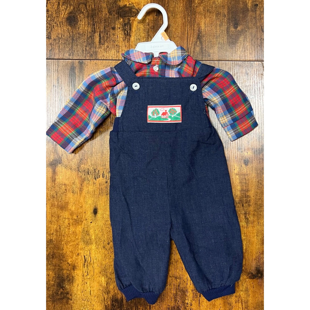 Vintage Carter's denim overalls with matching shirt size 6 months Made in USA
