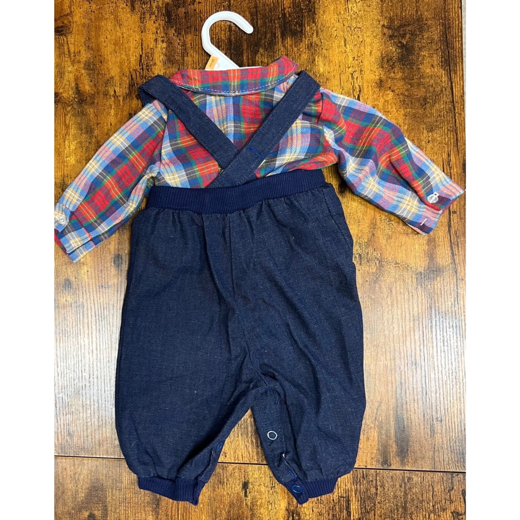 Vintage Carter's denim overalls with matching shirt size 6 months Made in USA