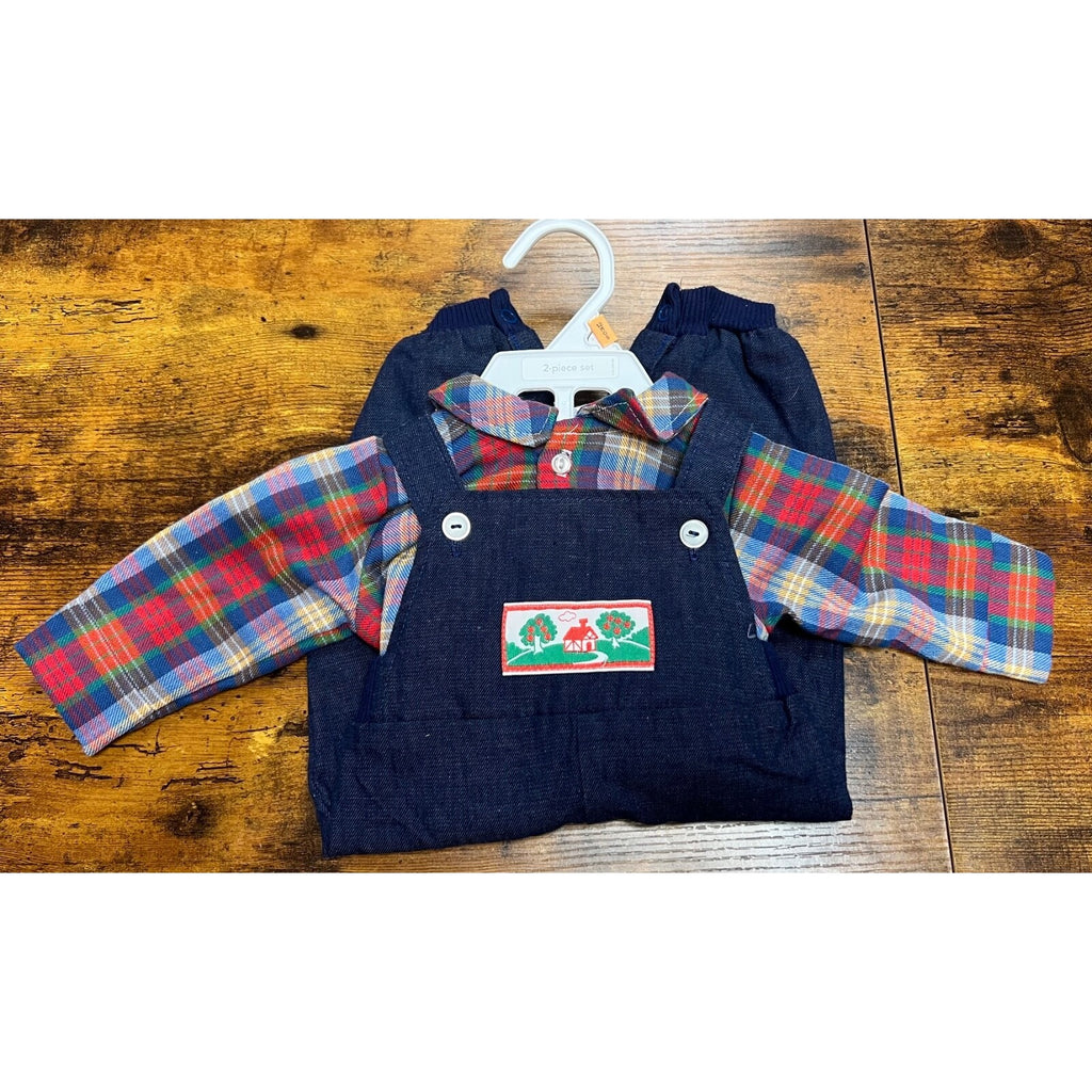 Vintage Carter's denim overalls with matching shirt size 6 months Made in USA