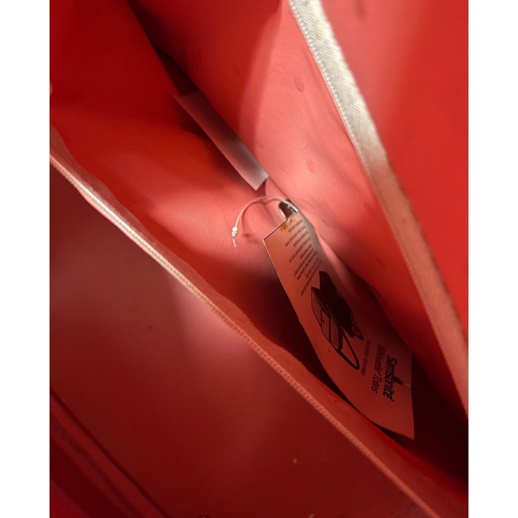 Vintage 1970's Red Samsonite Silhouette carry on zipper bag with lock and key