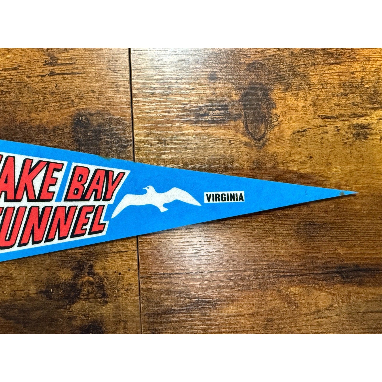 Vintage Chesapeake Bay Bridge-Tunnel, VA pennant Made in USA