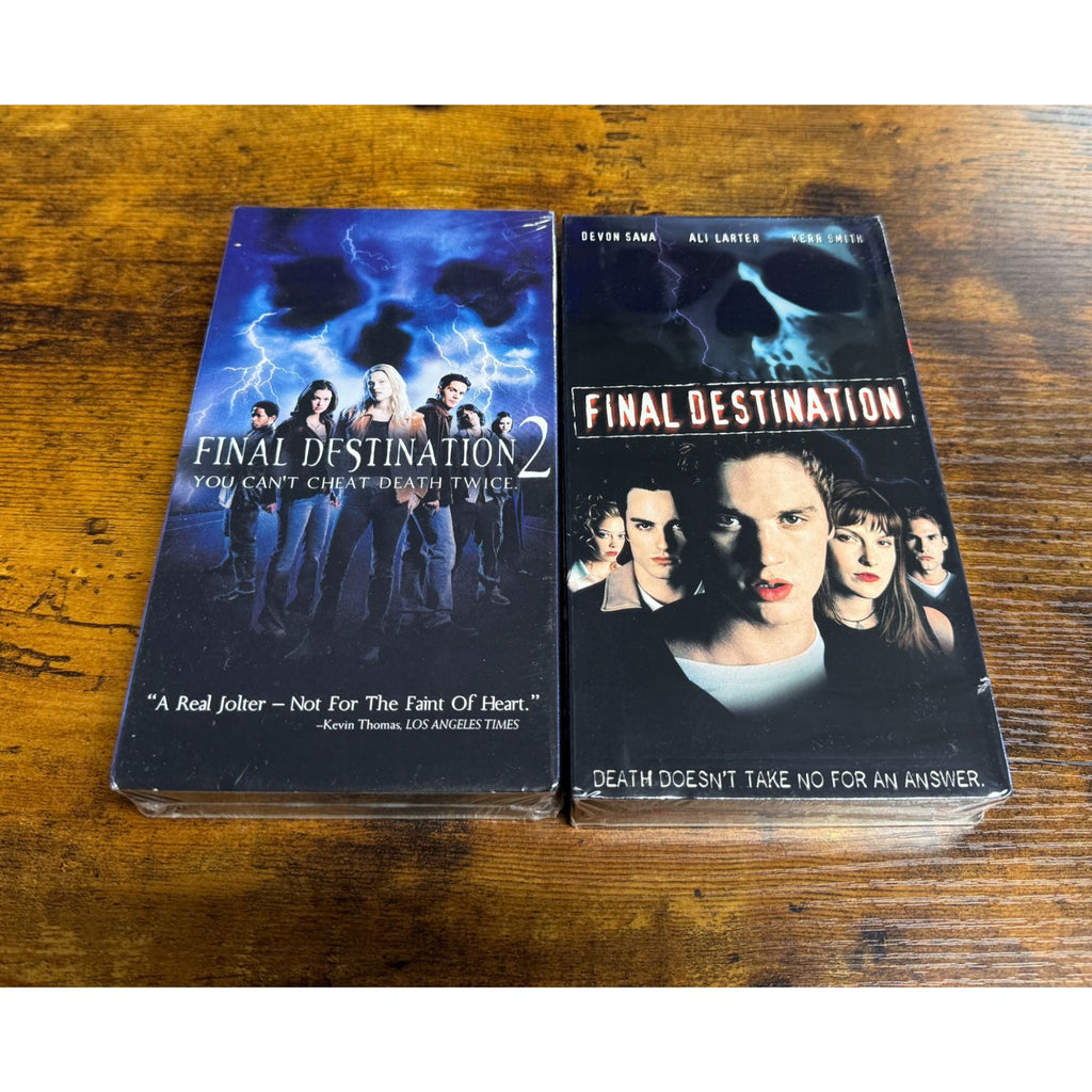 Final Destination & Final Destination 2 Rare Collectible VHS Set 2006 Edition In Shrink Wrap