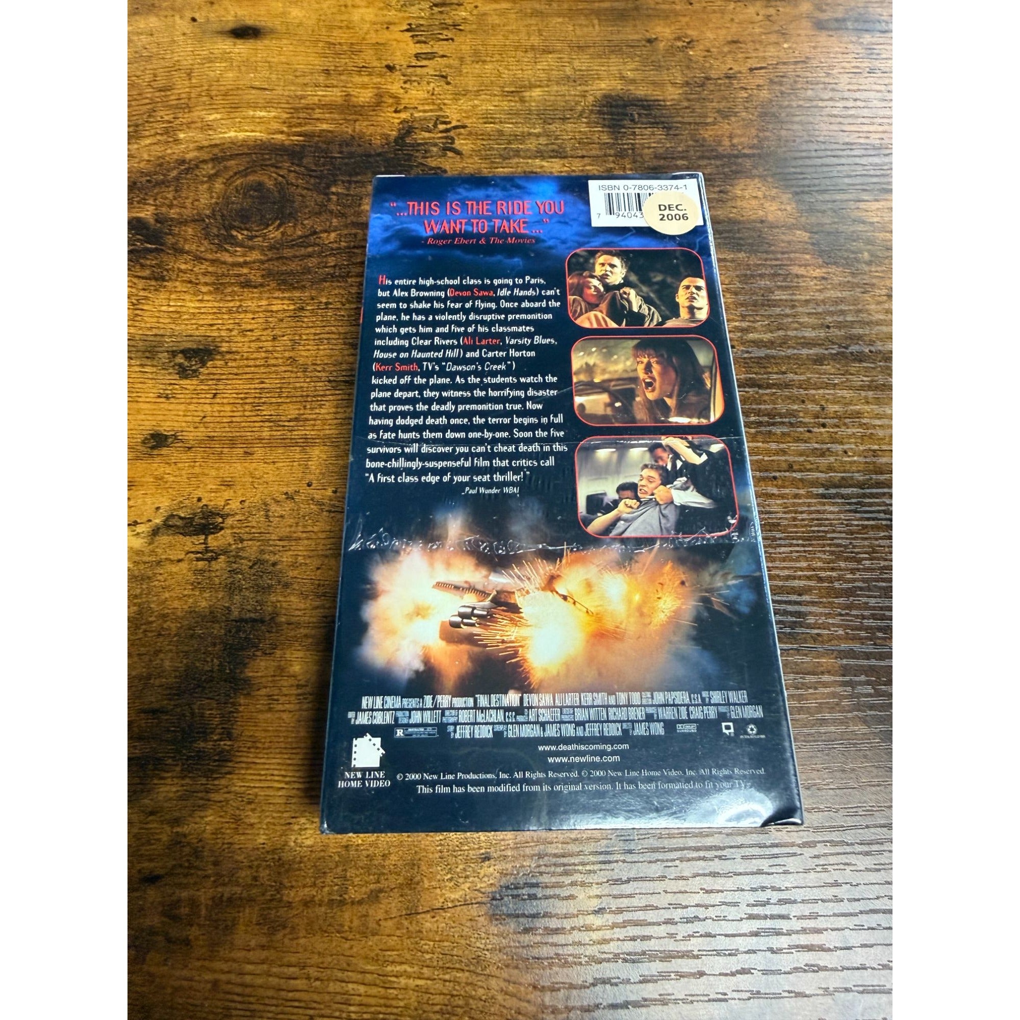 Final Destination & Final Destination 2 Rare Collectible VHS Set 2006 Edition In Shrink Wrap