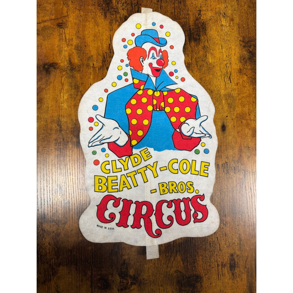 Vintage Clyde Beatty Cole Bros. Circus pennant