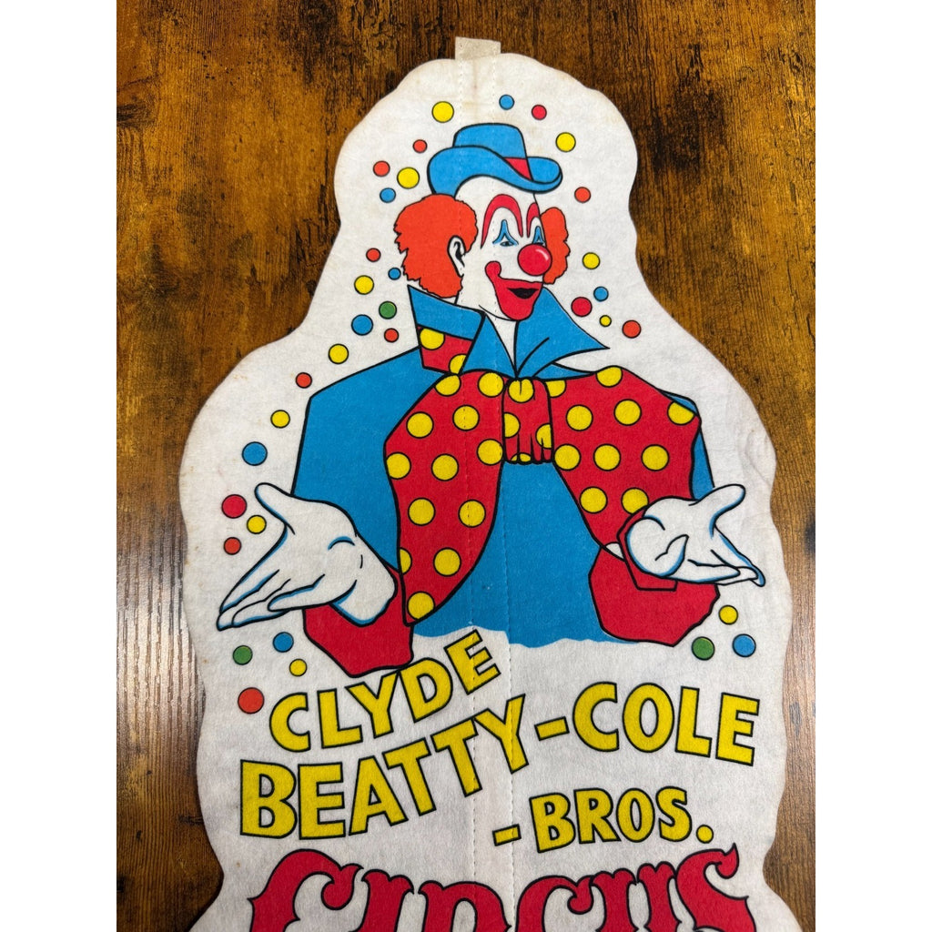 Vintage Clyde Beatty Cole Bros. Circus pennant