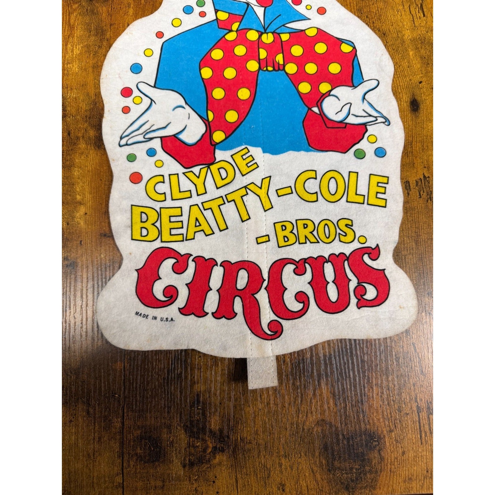 Vintage Clyde Beatty Cole Bros. Circus pennant