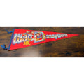Vintage Walt Disney World Red Felt Pennant With Mickey & Friends Graphics