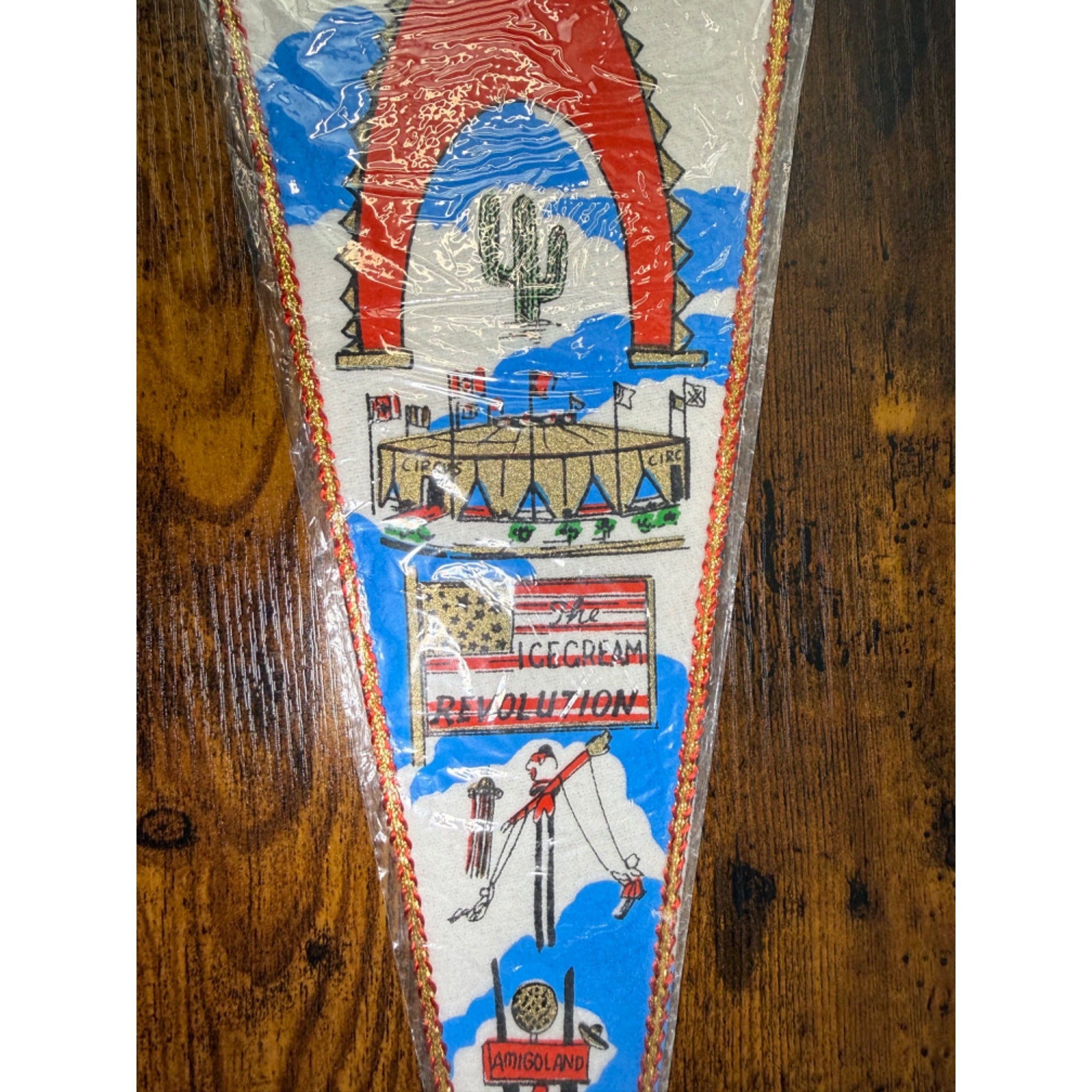 Vintage South Of The Border Pennant South Carolina With Original Packaging