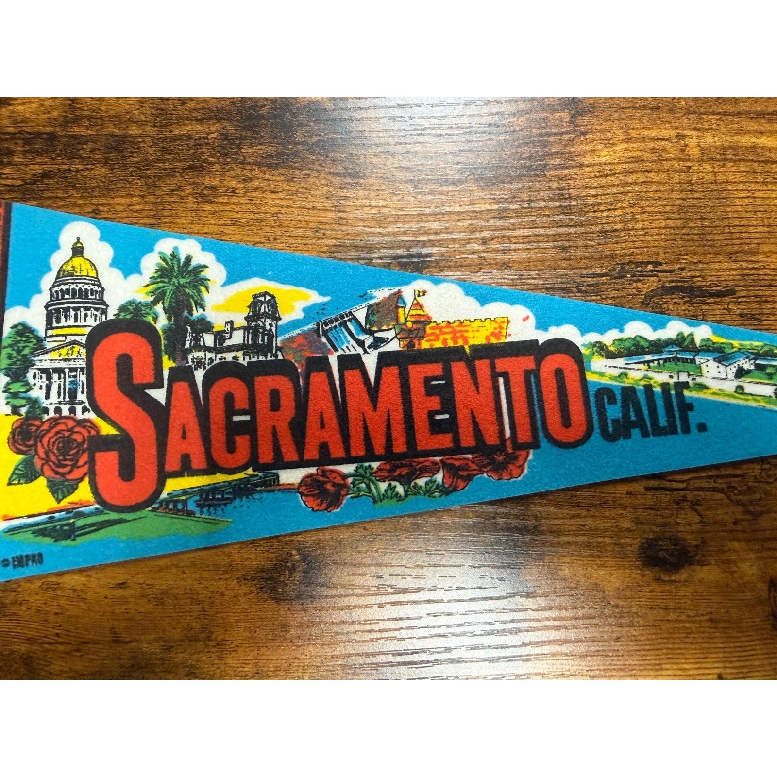 Vintage Sacramento, California pennant