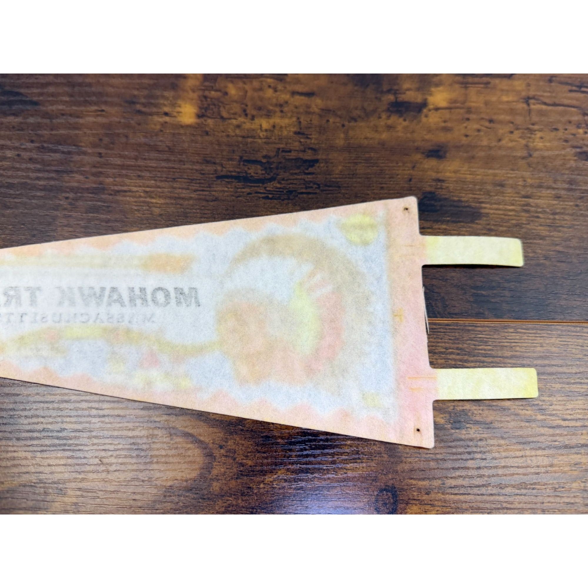 Vintage Mohawk Trail Massachusetts Souvenir Pennant 14.5 inches