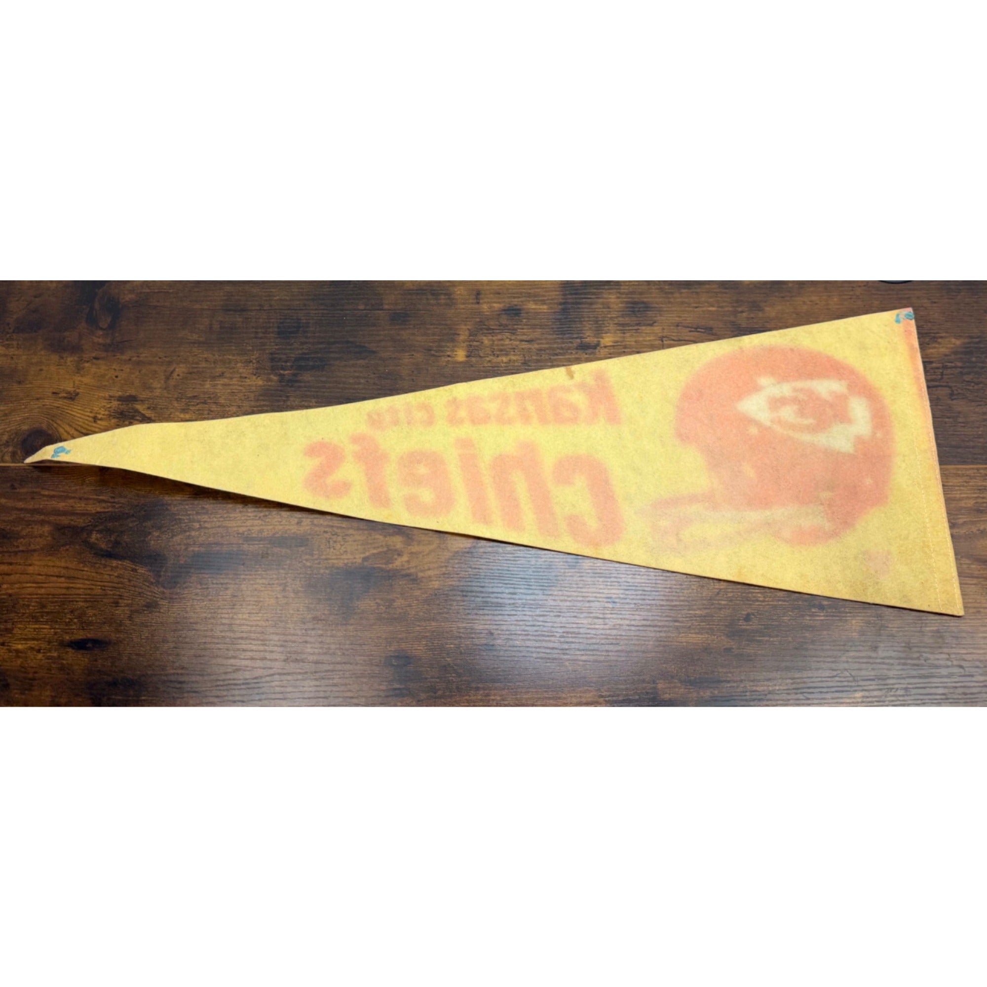 Vintage Kansas City Chiefs Pennant Felt Flag NFL Memorabilia 30 inches