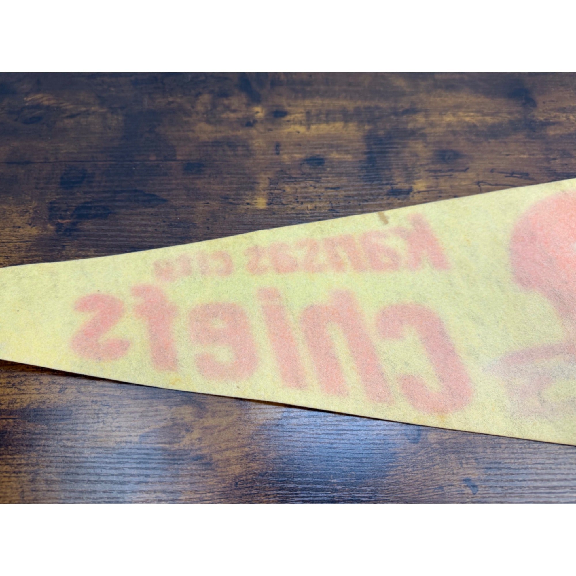 Vintage Kansas City Chiefs Pennant Felt Flag NFL Memorabilia 30 inches