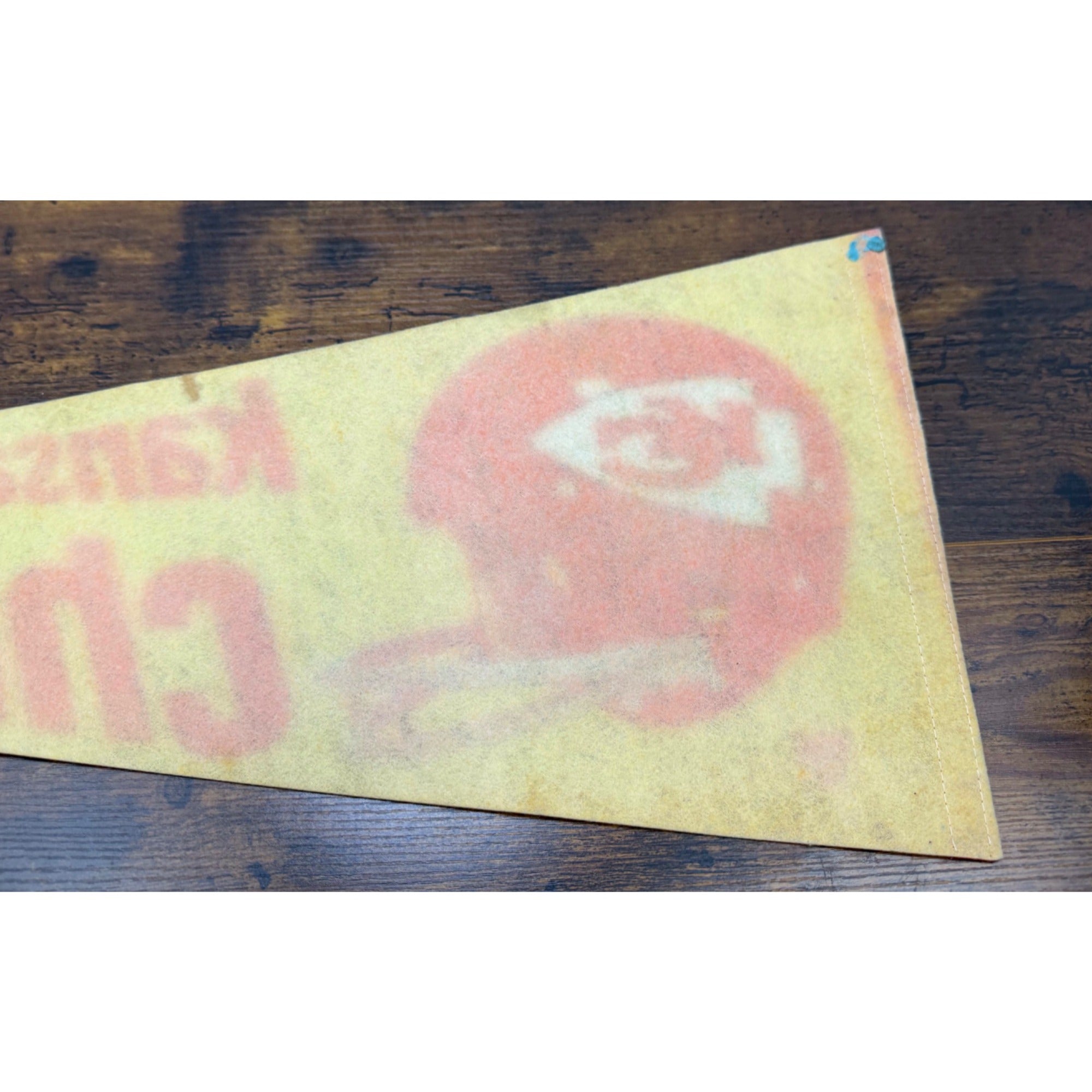 Vintage Kansas City Chiefs Pennant Felt Flag NFL Memorabilia 30 inches