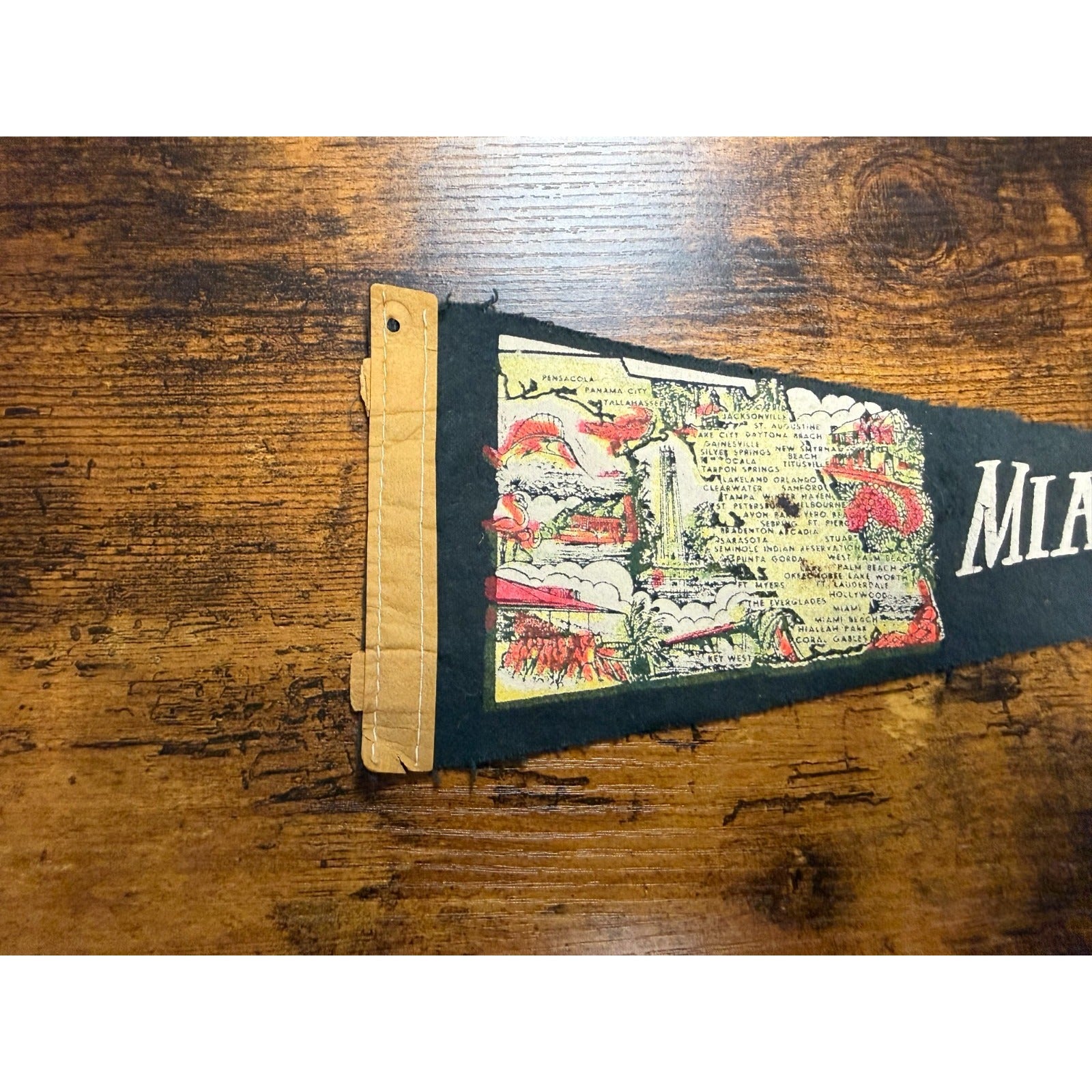 Vintage Miami Beach, Florida mini pennant