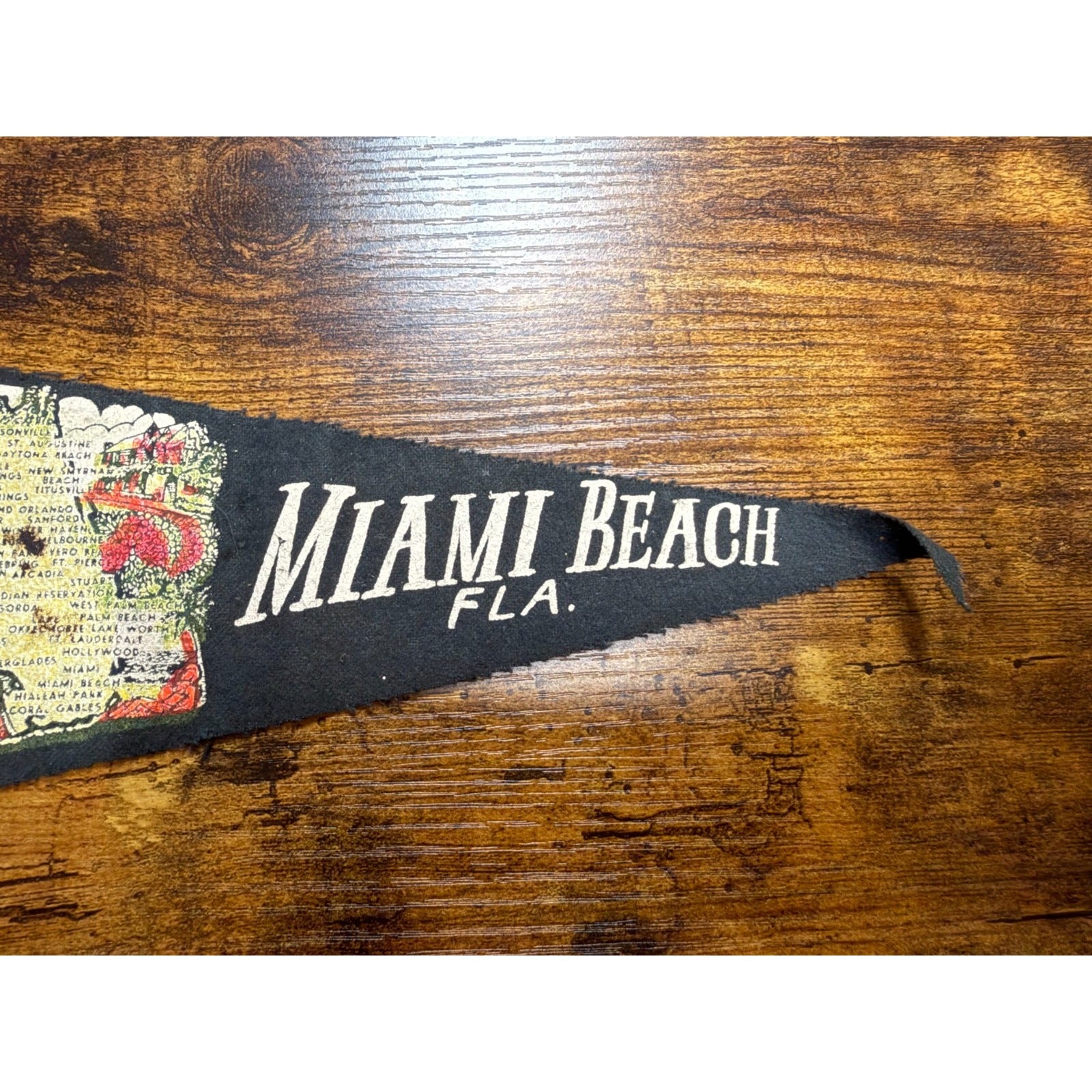 Vintage Miami Beach, Florida mini pennant